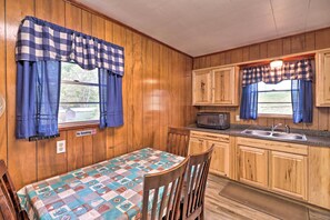 House (2 Bedrooms) | Interior - Devils Fork Resort Cabin w/ Designated Boat Slip! (Higden)