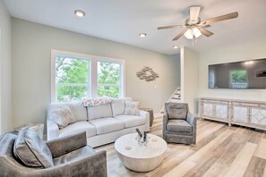 Front of property - Modern Waveland Home w/ Deck, Walk to Beach! (Waveland)