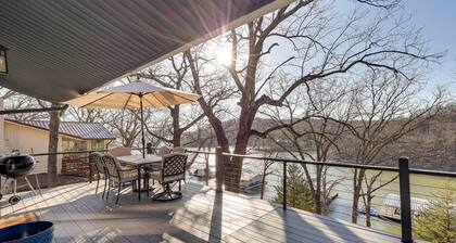 Deck, Fire Pit & Grill: Lakefront Oklahoma Abode