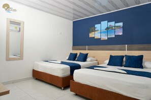 Quadruple Room | Free WiFi, bed sheets - Hotel Perla Del Caribe (Santa Marta)