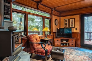 Smart TV, fireplace