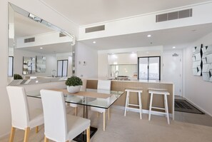 Apartment, 2 Bedrooms, 2 Bathrooms, River View | Living area | 50-inch Smart TV with digital channels, TV, DVD player