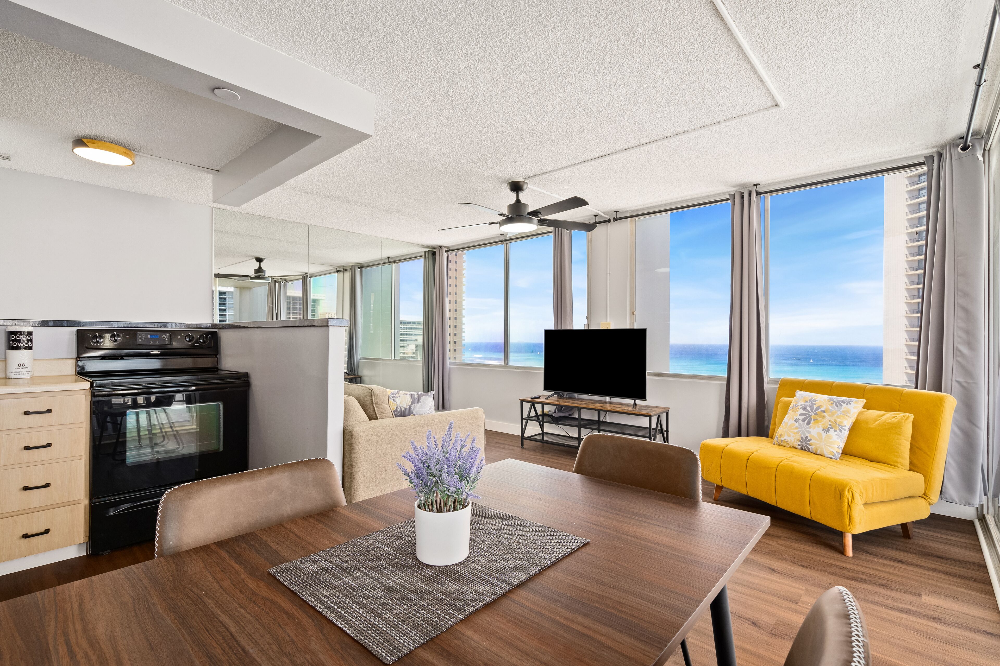 Newly Renovated 24th Floor 1 Bedroom Condo with Stunning Ocean Views
