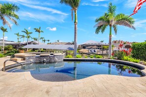 Piscine extérieure, piscine chauffée