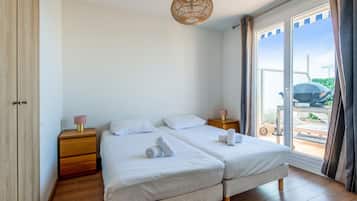 2 chambres, fer et planche Ă repasser, Wi-Fi, draps fournis