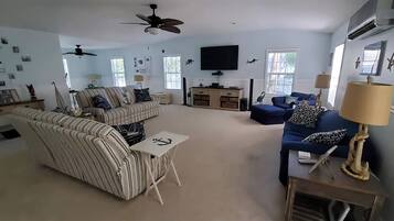 Smart TV, books, stereo, computer monitors