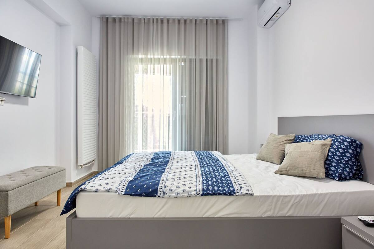 디럭스 아파트 | 1 개의 침실, 고급 침구, 각각 다른 스타일의 인테리어, 다리미/다리미판