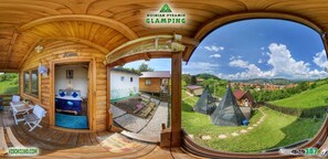 Bungalow panorámico | 1 dormitorio, minibar, wifi gratis y ropa de cama