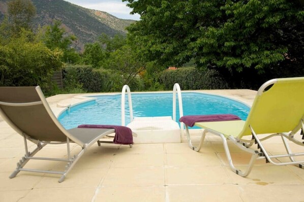 Outdoor pool - L'oiseau Chantant - Villa With Pool, Garden, Wifi (Fuilla)