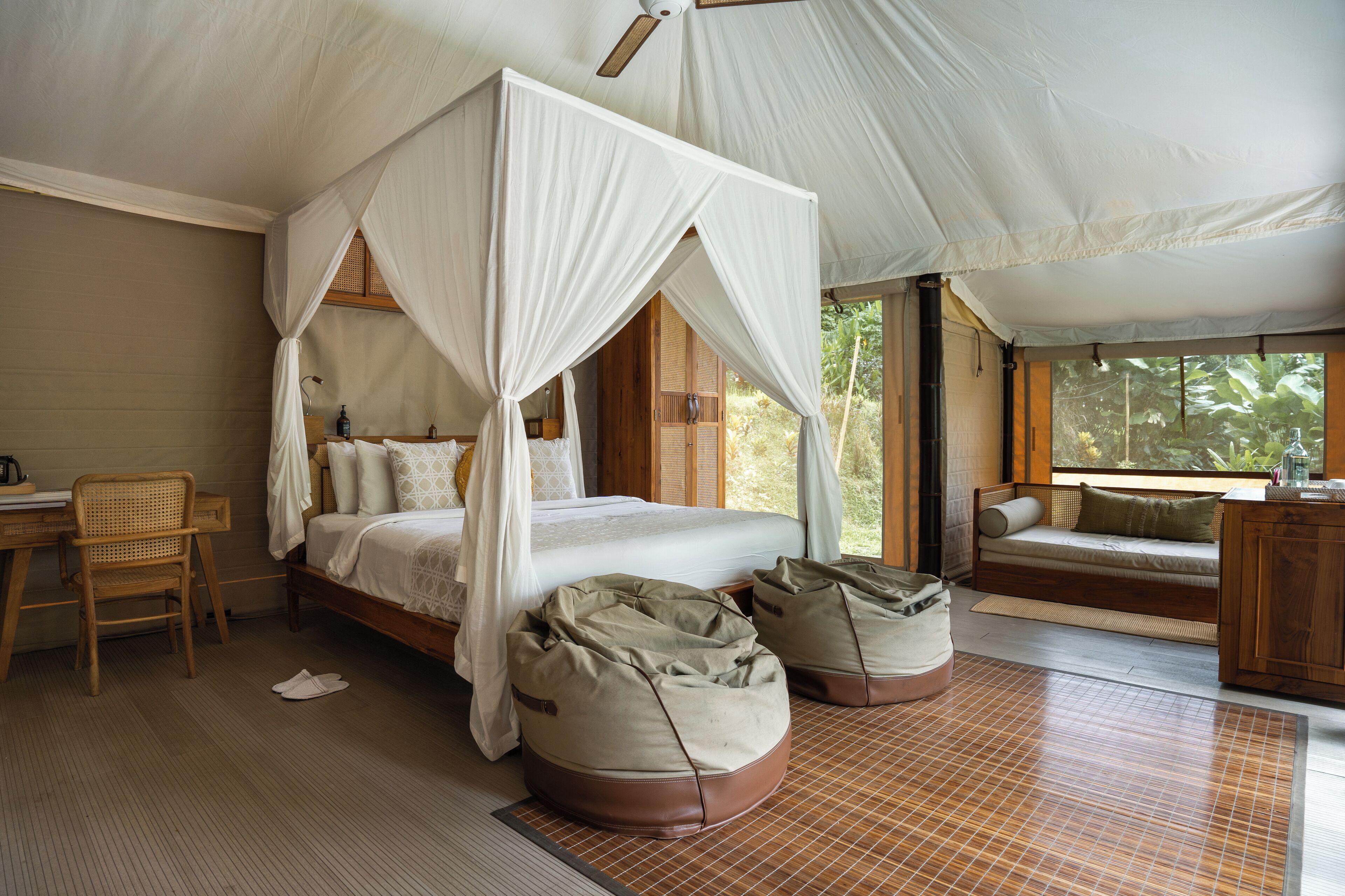 Waterfall Tent | Egyptian cotton sheets, premium bedding, down comforters