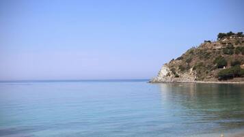 Private beach, white sand