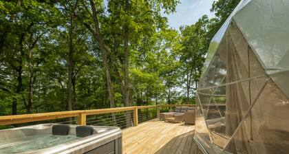 Luxury Glamping Dome w/ Hot Tub & Views