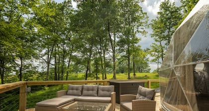 Glamping Dome with Hot Tub in Shawnee Forest