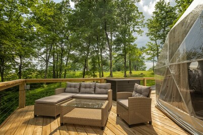 Glamping Dome with Hot Tub in Shawnee Forest