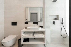 Dusche, Handtücher, Seife