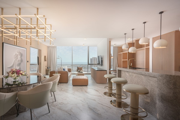 Presidential Suite, Sea View | Living area | 55-inch LED TV with digital channels