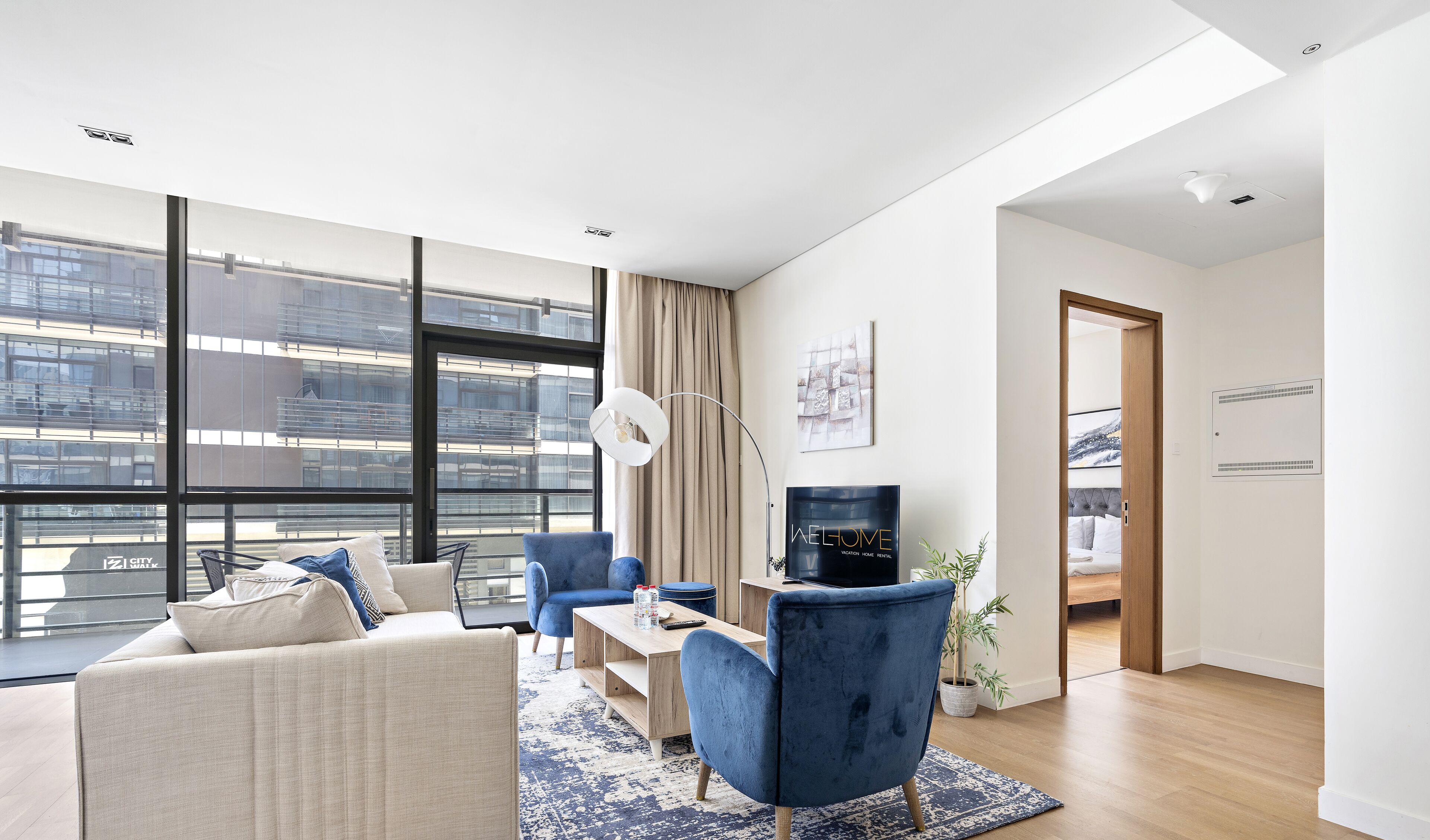 豪華公寓 | 客廳 | 50 吋智能電視連有線電視頻道、電視、Netflix