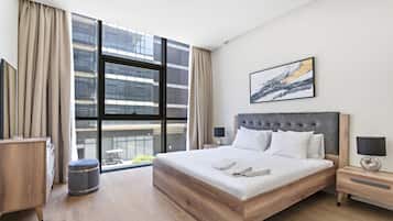 Apartamento luxo | 1 quarto, individualmente decorados, ferros/tábuas de passar roupa