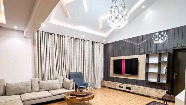 Deluxe Apartment, 4 Bedrooms, Smoking, Garden Area | Living area - Maison Luxury Apartments (Lekki)