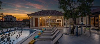 Luxurious villa Tany with private pool, rural area, playground for children