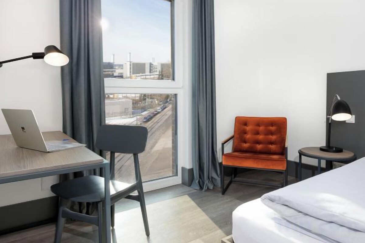 Blackout curtains, iron/ironing board, free WiFi, bed sheets