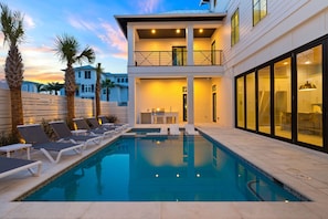 A heated pool
