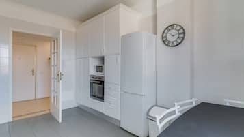 City Apartment | Private kitchen | Fridge, microwave, oven, stovetop