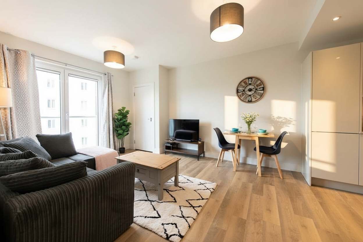 Una televisión, una oficina