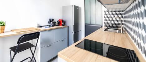 High chair, dining tables