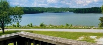 Swim, fish, and explore bluffs, just across the street.