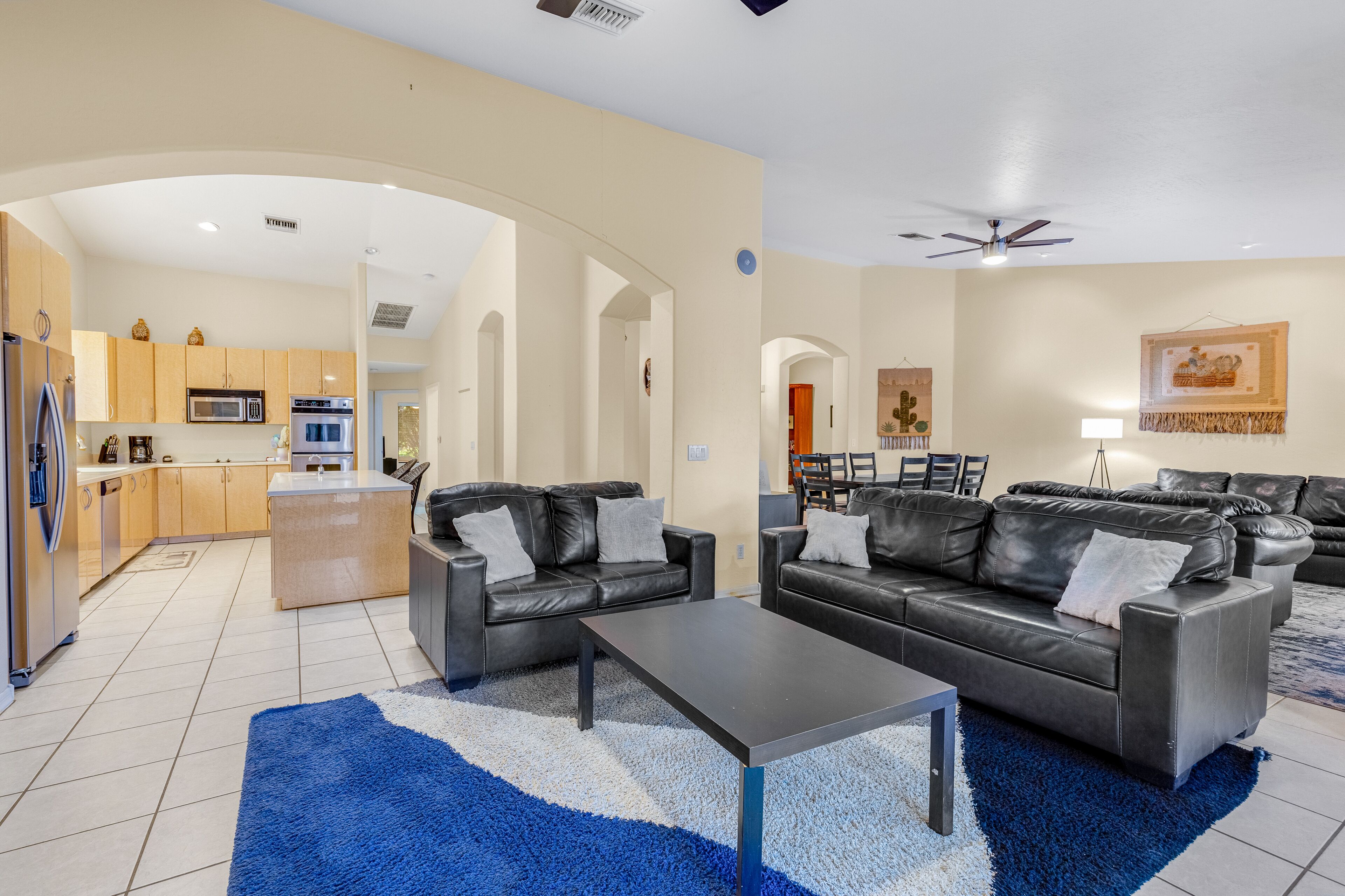 Gated home + casita with pool, spa, patio, outdoor kitchen, & exercise room