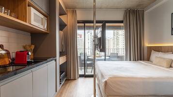 Design Studio | Individually decorated, individually furnished, iron/ironing board