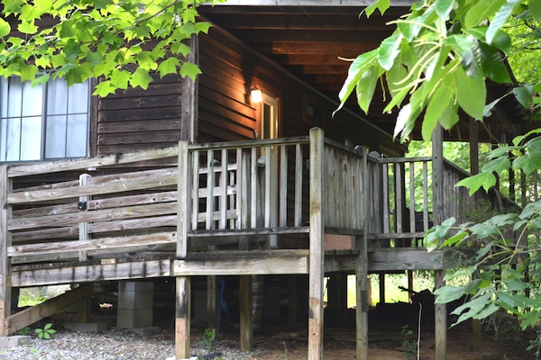 The Little Gem’s Firefly Cabin  is cozy, quaint and secluded.