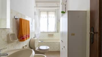 Een haardroger, handdoeken