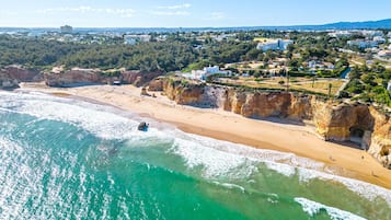 Beach nearby, sun loungers