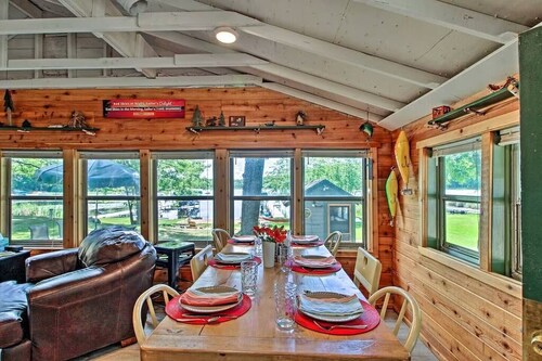 Cozy Lakefront Cabin w/ Sandy Beach & Bunkhouse!