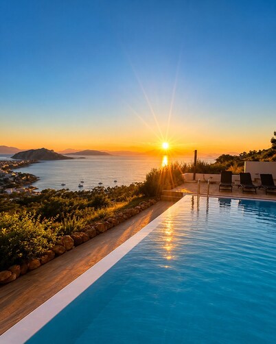 Minimalist, new condo with beautiful sea and mountain views