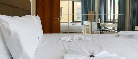 Deluxe-lejlighed | 2 soveværelser, strygejern/strygebræt, gratis Wi-Fi, sengetøj