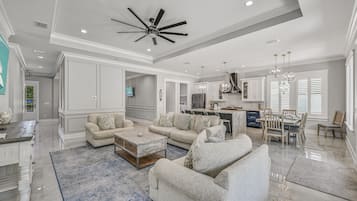 House | Living area | 65-inch Smart TV with digital channels, TV, Netflix