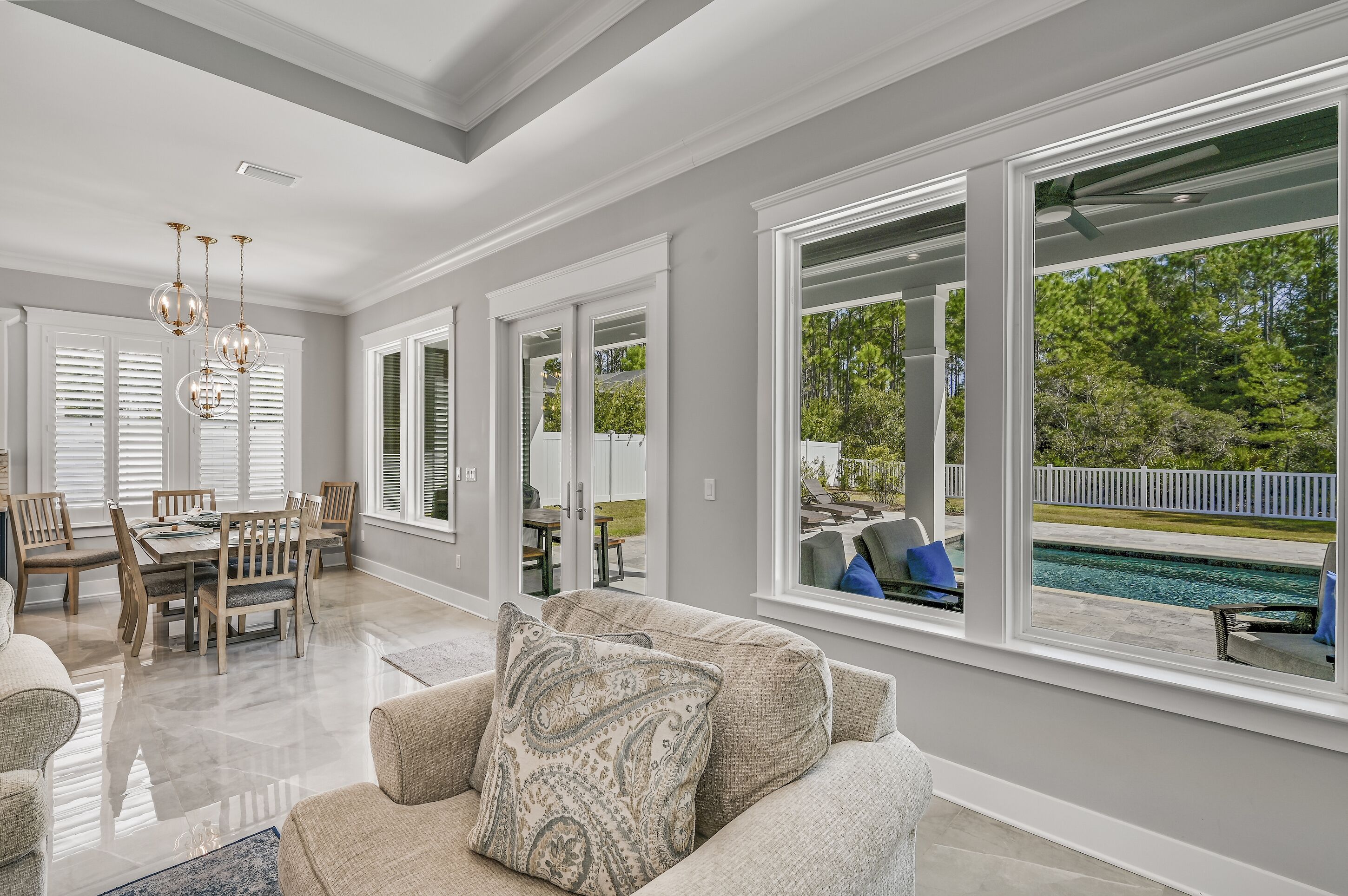 House | Living area | 65-inch Smart TV with digital channels, TV, Netflix