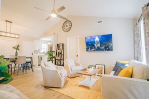 TV, video game console, books