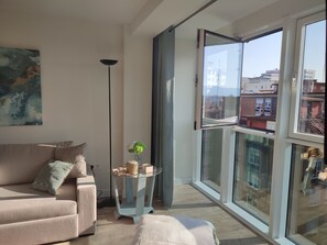 Living area - 178A Sea of Gijon by R2R Consulting (Gijón)