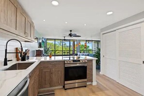 Fridge, oven, stovetop, dishwasher