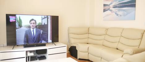 Smart TV y chimenea