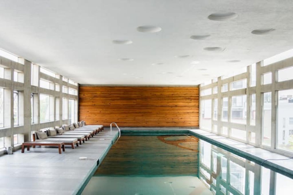 Indoor pool, a heated pool