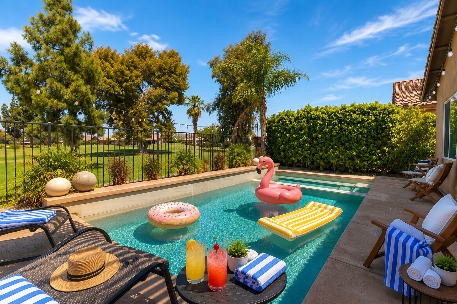 A heated pool