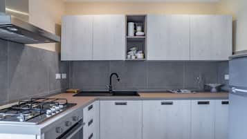 Réfrigérateur, four, plaque de cuisson, bouilloire électrique