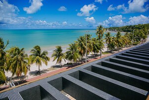 On the beach, white sand