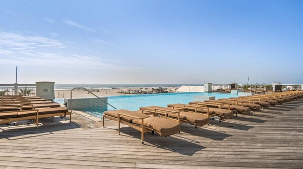 An infinity pool, a heated pool