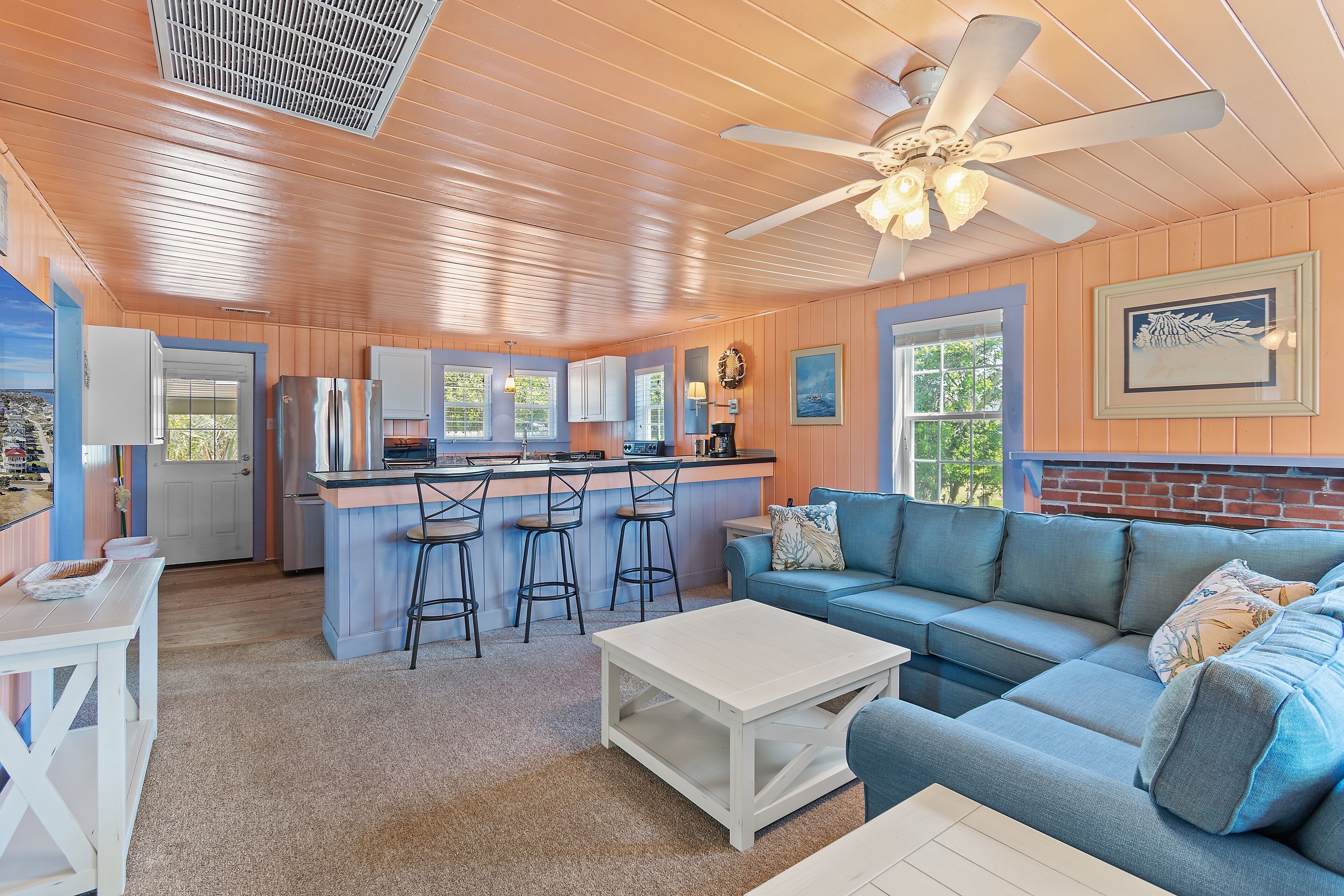 "Cottage By The Sea" is a 2 bedroom, 2 bathroom second row home.